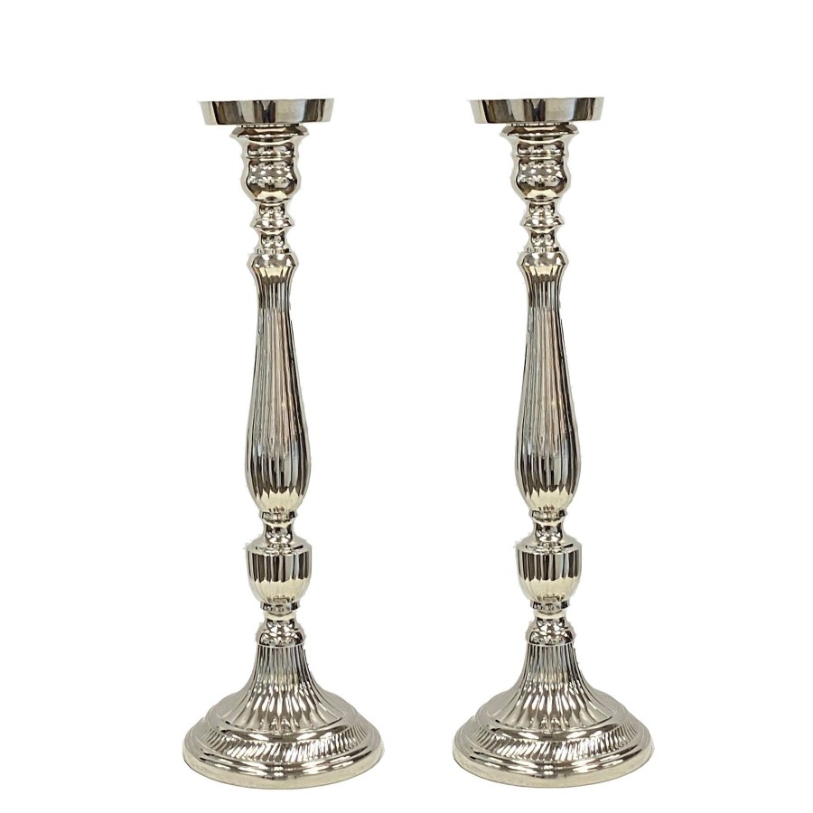 Winward Home Ribbed Candle Holder 17'' (Set Of 2) Online