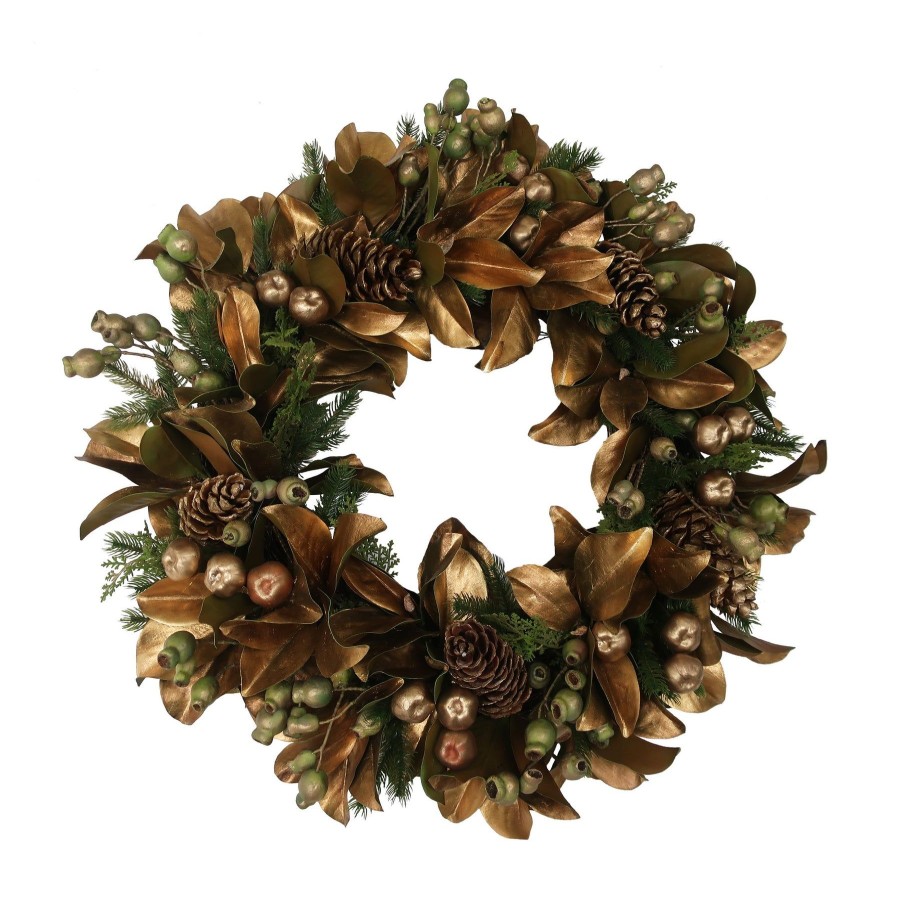 Winward Home Golden Holiday Deluxe Wreath 36" Hot