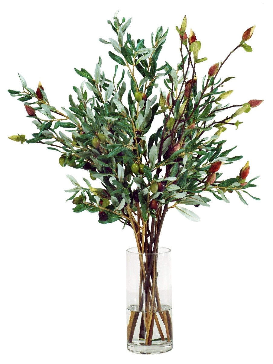 Winward Home Olive Leaf In Vase (Wdp742-Gr) New