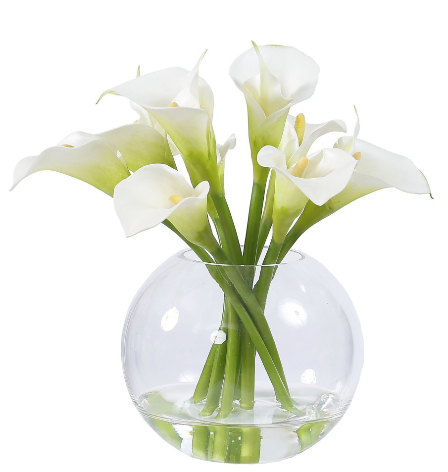 Winward Home Calla Lily In Glass 11" (Whi003-Wh) Best