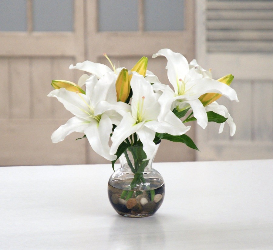 Winward Home White Lily Casablanca In Vase (Dp743-Ww) Wholesale