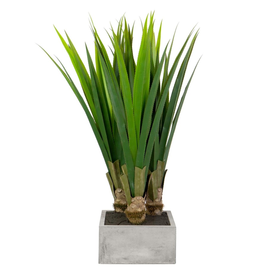 Winward Home Aloe In Square Stonecast Planter 4' Online