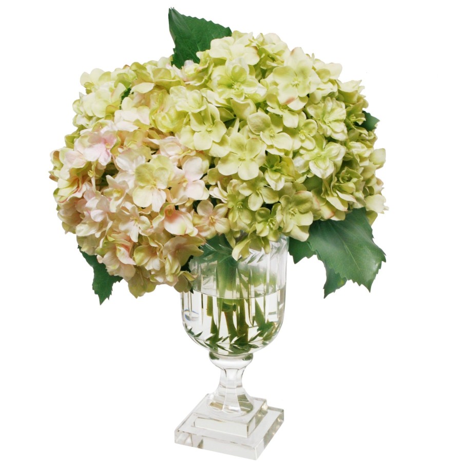 Winward Home Hydrangea In Leaf Cut Vase (Whd134-Gr) Wholesale