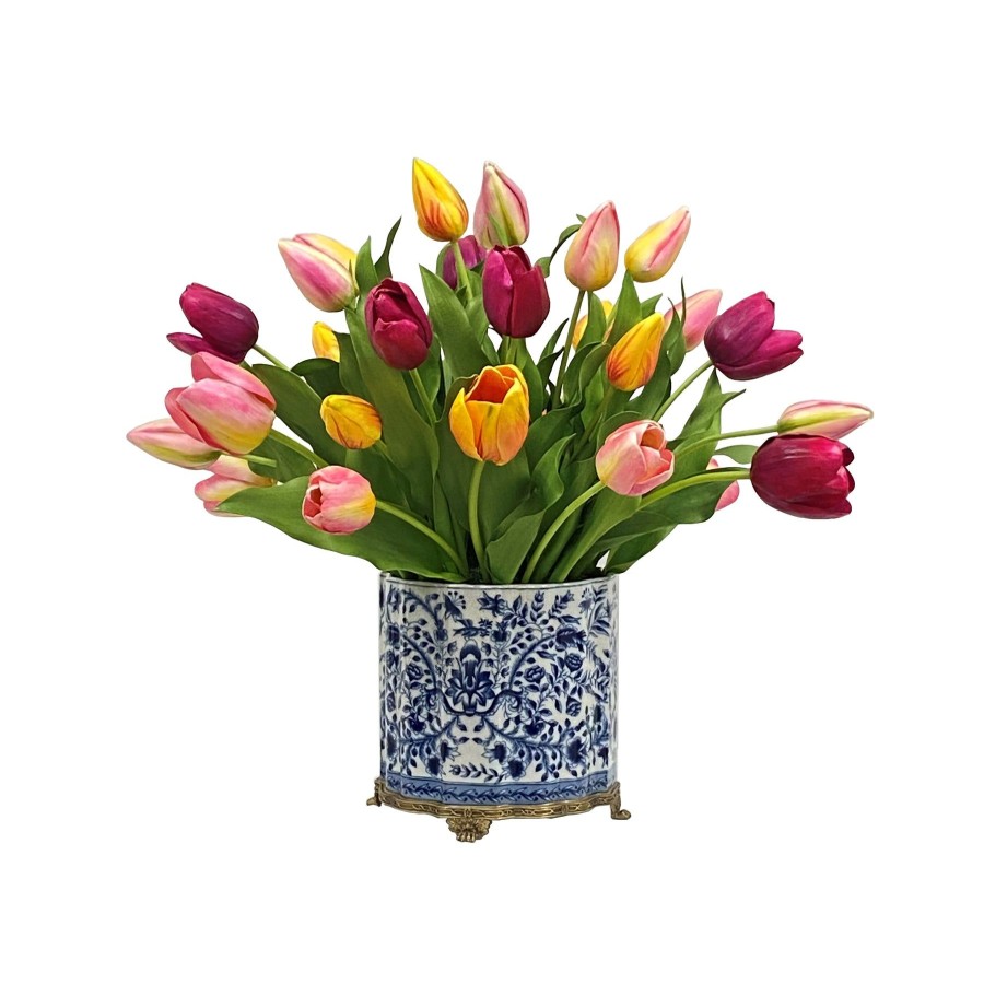 Winward Home Tulip Mix In Pot 22-Inches Tall Wholesale