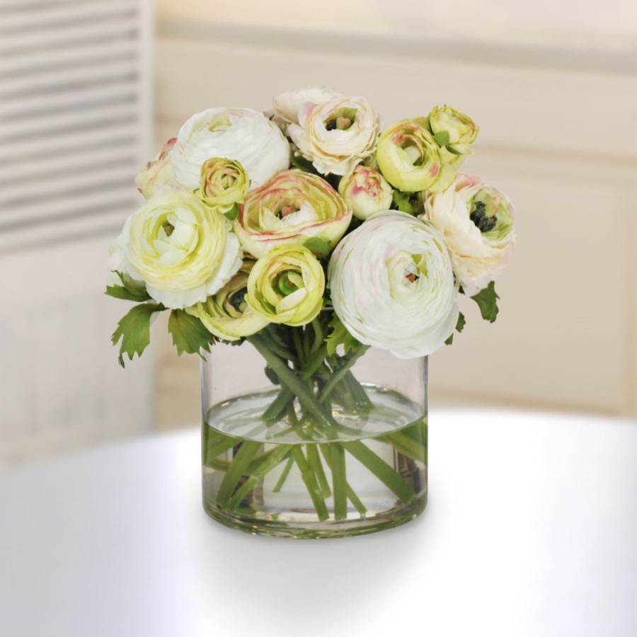 Winward Home Mix Green Ranunculus In Vase 13" Online