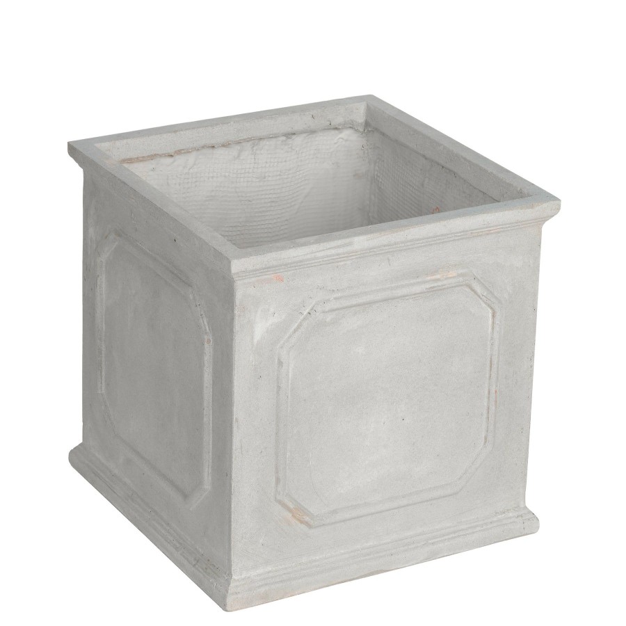 Winward Home Square Panel Stonecast Planter 18" Hot