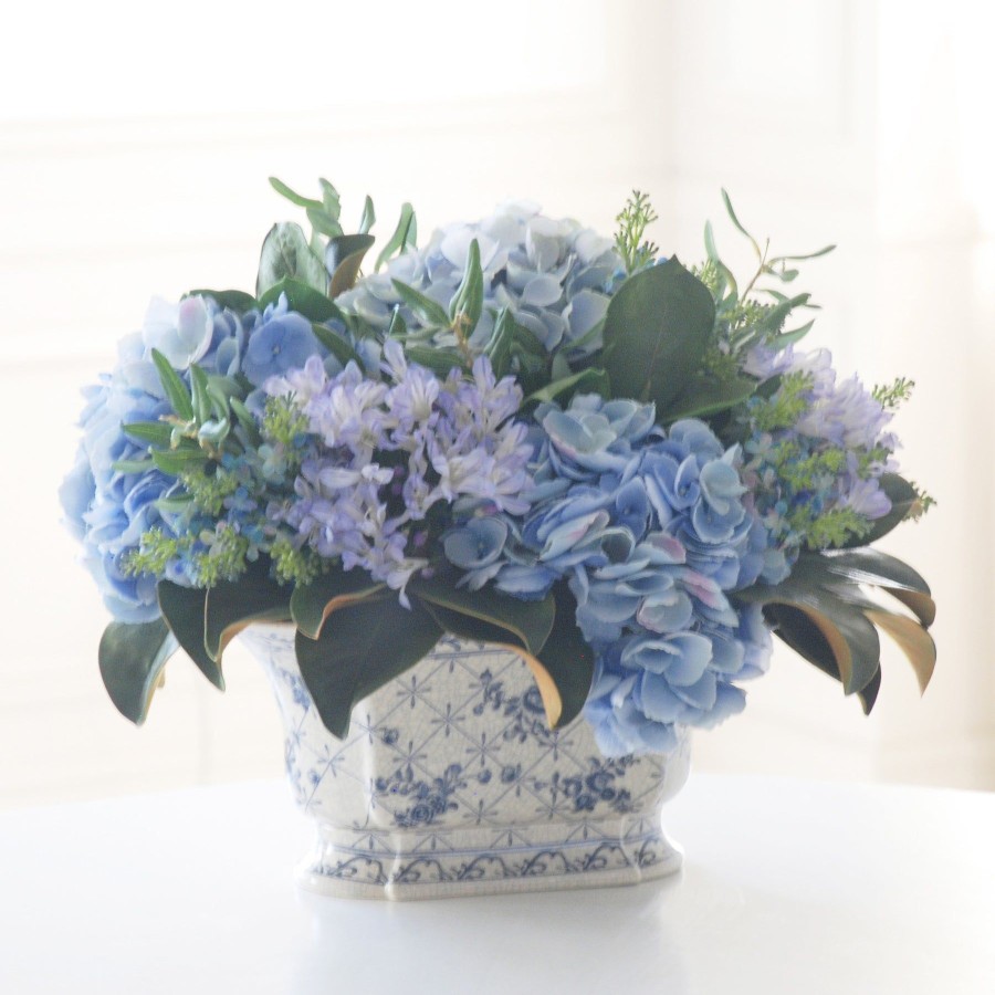 Winward Home Hydrangea And Olive Leaf Chinoiserie Hot