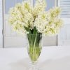 Winward Home Hyacinth In Crystal Glass Vase (Whd086-Wh) New