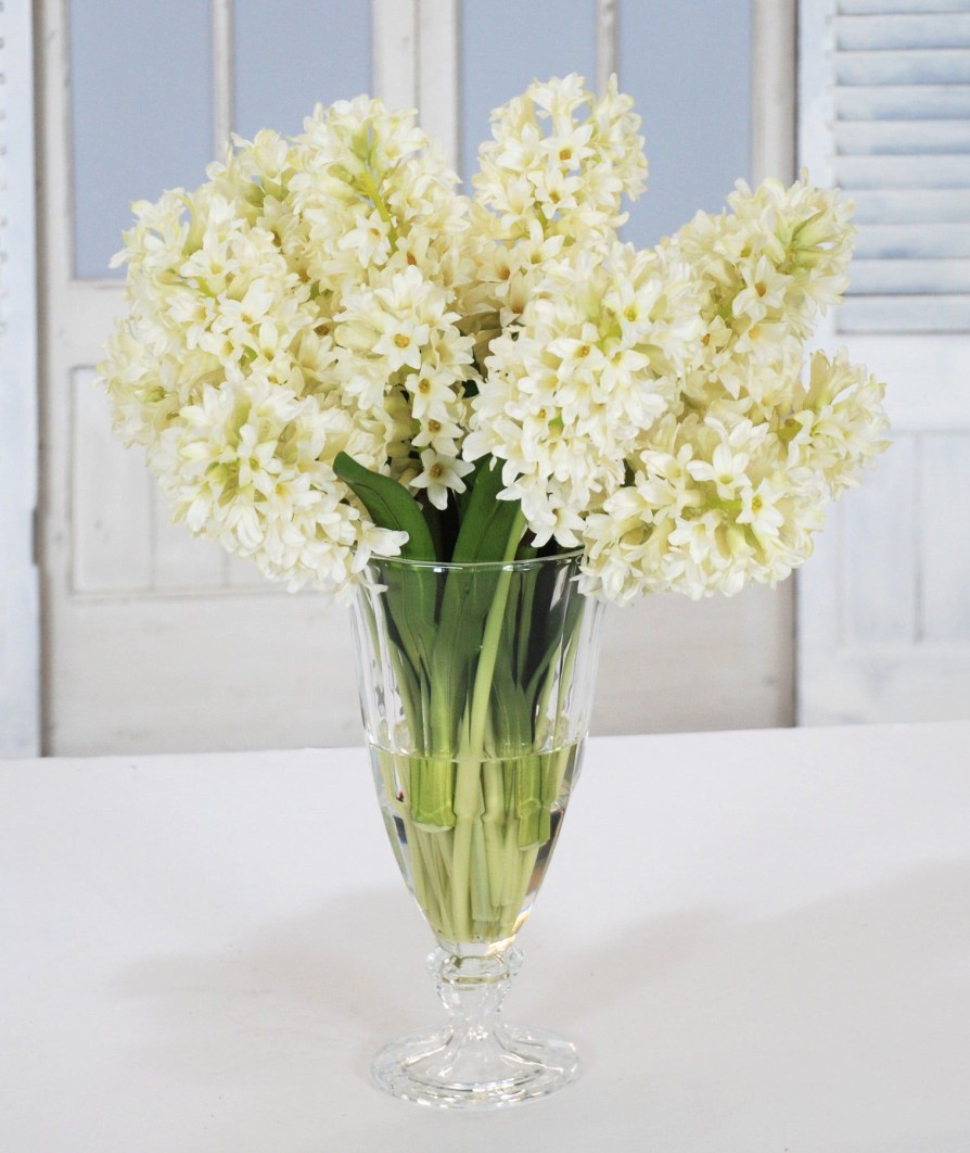 Winward Home Hyacinth In Crystal Glass Vase (Whd086-Wh) New