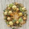 Winward Home Estate Gold Deluxe Wreath 42" New