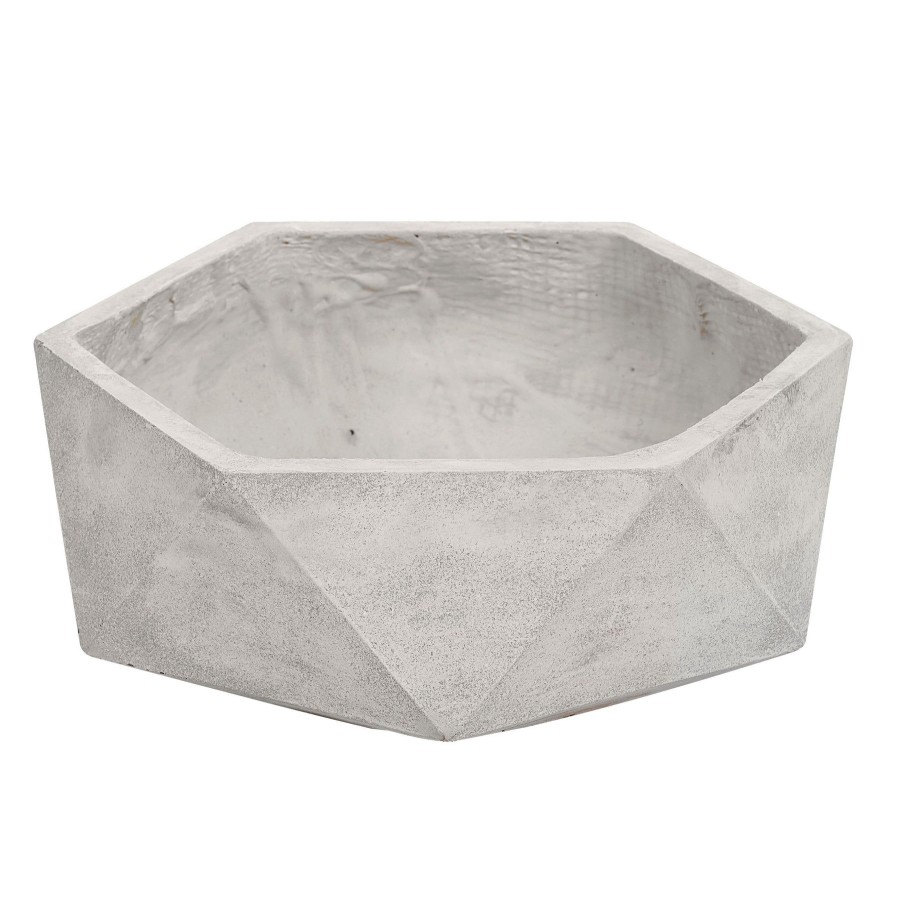 Winward Home Hexagon Stonecast Pot 12" Wide Wholesale