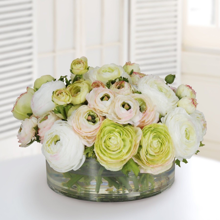 Winward Home Mix Green Ranunculus Centerpiece Best