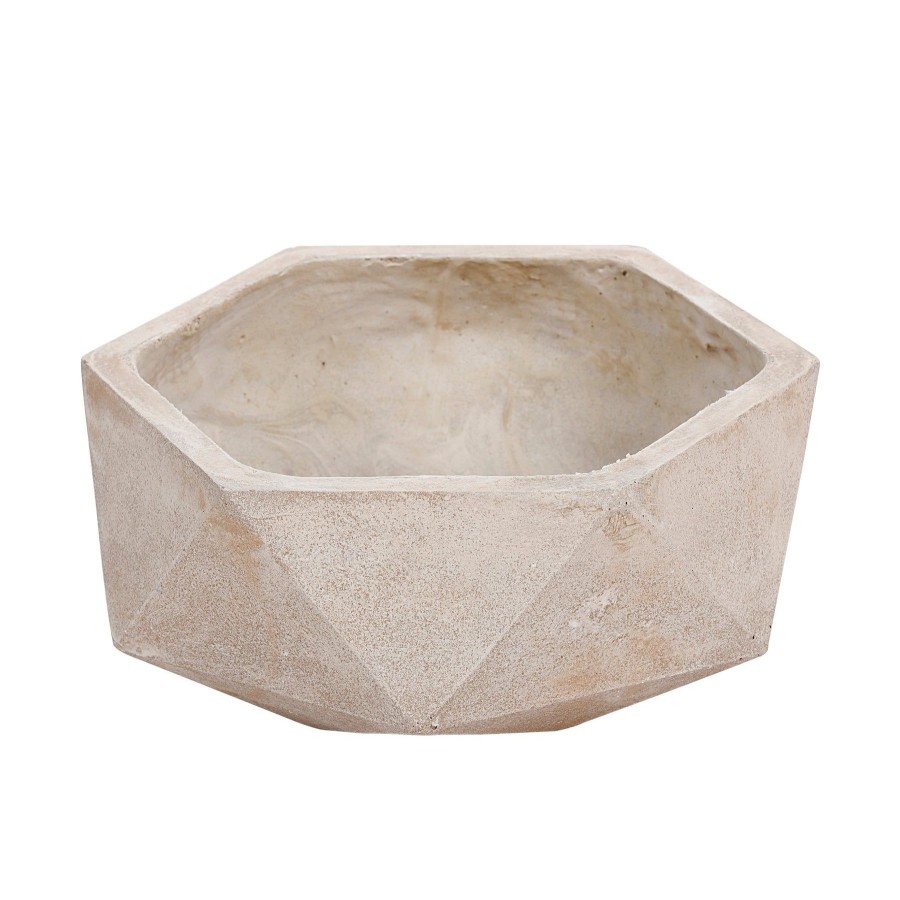 Winward Home Hexagon Stonecast Pot 9" Wide Wholesale