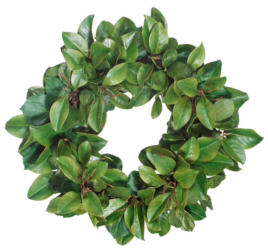 Winward Home Magnolia Leaf Twig Wreath 30" Best