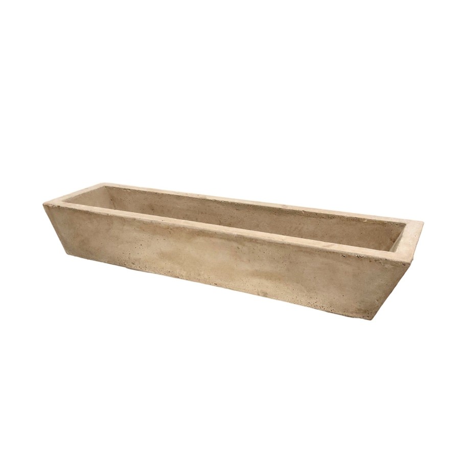 Winward Home Stonecast Trough Planter 30" Wide Hot