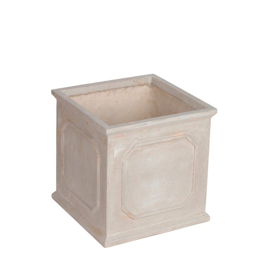 Winward Home Square Panel Stonecast Planter 15" Wholesale