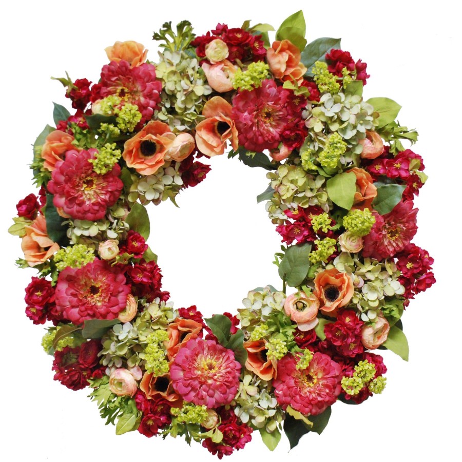 Winward Home Mix Floral Wreath 26" Hot