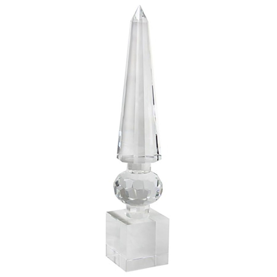 Winward Home Crystal Finial 12" New