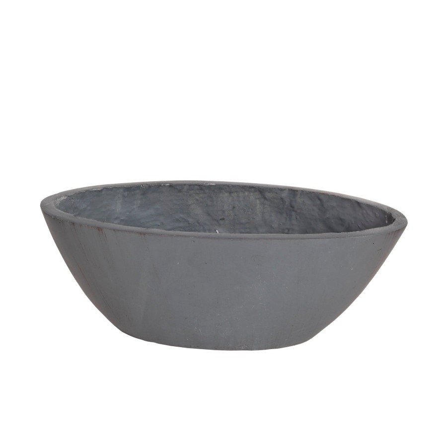 Winward Home Oval Stonecast Planter 14" Wide Hot