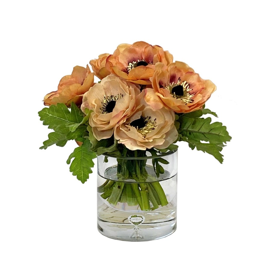 Winward Home Anemone In Glass 9.5" Hot